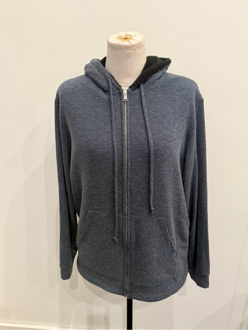 Velvet Men's Zip-Up Hooded Sweater Jacket - Navy